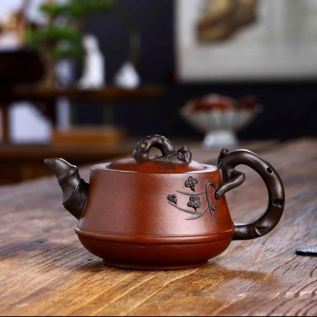 中国茶器/中国宜興 紫砂壺 急須 漢詩彫り 中国茶器/中国宜興 紫砂壺 急須 漢詩彫り